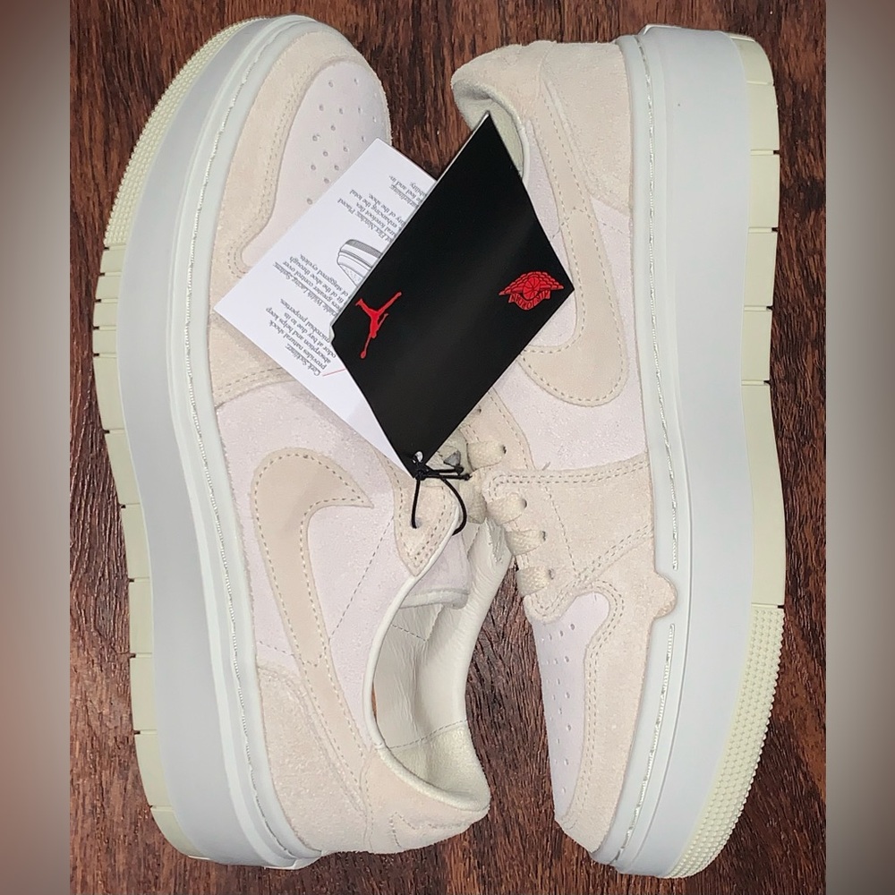 Jordan Low-Top Sneakers in Cream and White